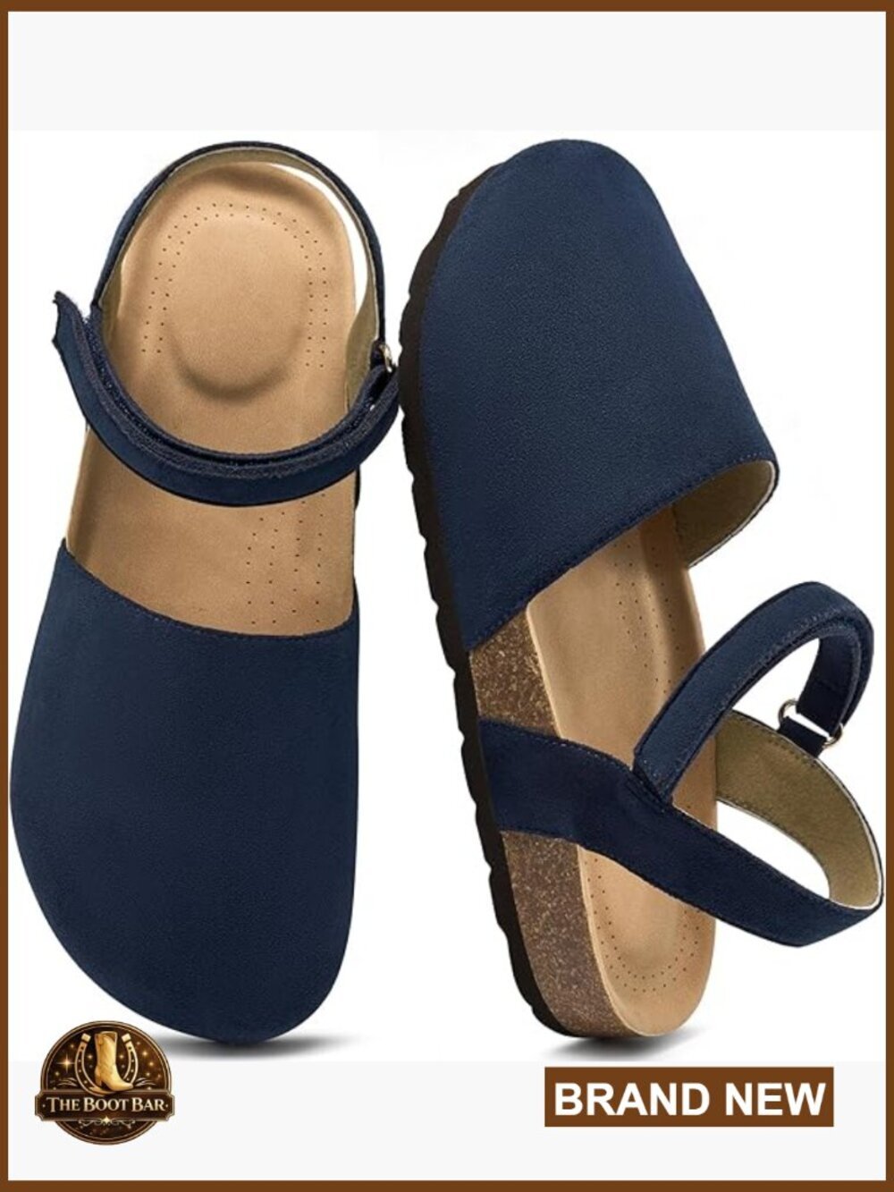 Closed Toe Sandals Cork Footbed Arch Support Dressy Summer Flats